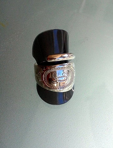 Bague petite cuill&egrave;re argent 950